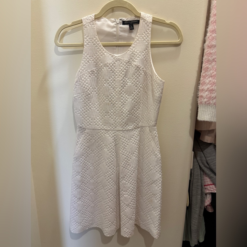 Banana Republic Ivory Textured Dress